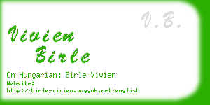 vivien birle business card